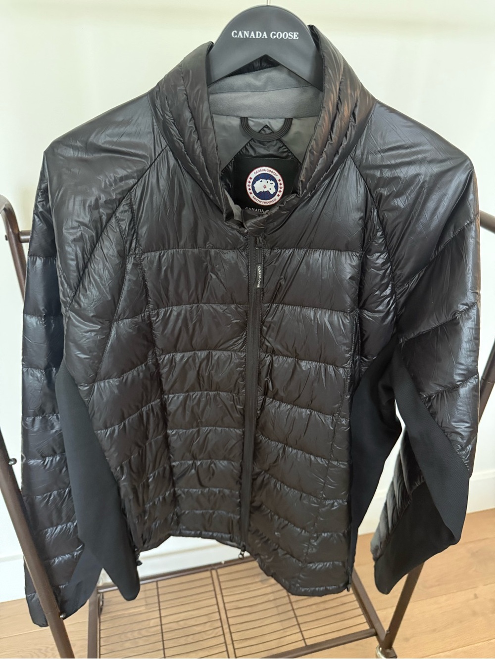 Canada Goose Gray and Black Quilted Jacket with Logo Patch - Picture 2 of 9